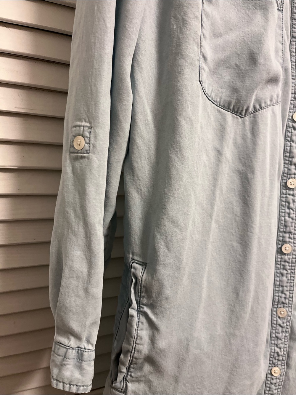 Thread & Supply Pale Chambray Blue Denim Shirt/dress - Picture 4 of 7